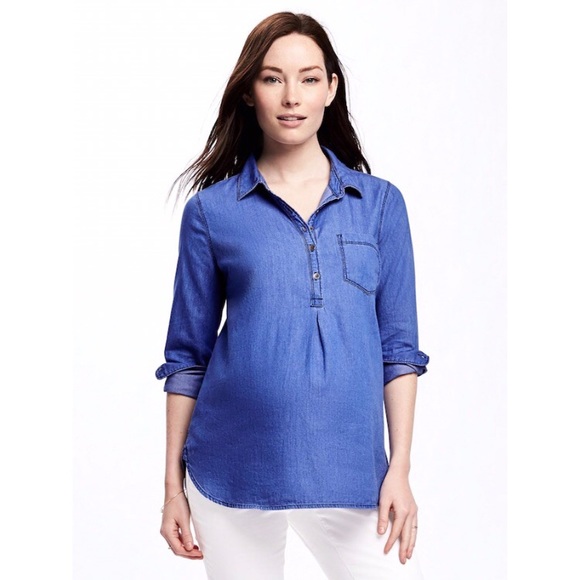 Old Navy Maternity Chambray Popover 